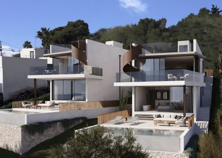 V-4768 PROJEKT! 2 moderne Neubau Villen in Puerto de Alcudia mit Infinity Pool und herrlichem Meerblick 2