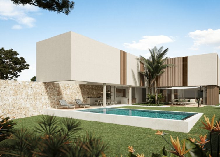 5075 PROJEKT! Stylische Luxus Finca in Sant Marçal, nah zu Palma, mit Privatsphäre & großer Pool Terrasse