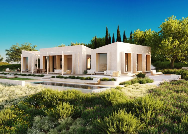 F-3973 PROJEKT! Neubau Finca mit Infinity-Pool und Panoramablick bei Lloret de Vistalegre